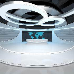 Sci-Fi Futuristic News Studio 3D model